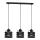Chandelier TUBE 3xE27/60W/230V black