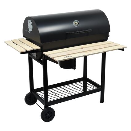 Charcoal grill black/wood
