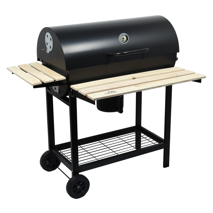 Charcoal grill black/wood