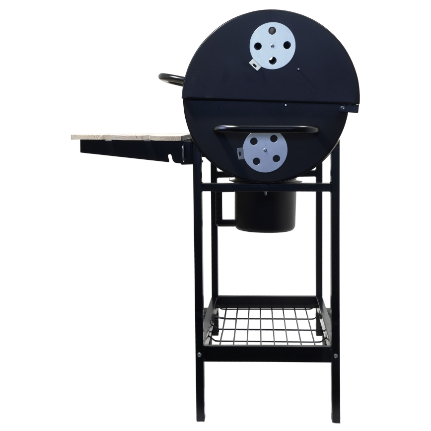 Charcoal grill black/wood