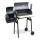 Charcoal grill with smoke house black/wood