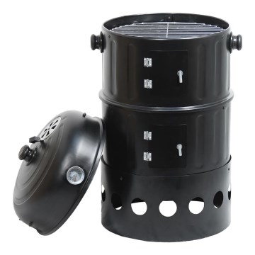 Charcoal smoke house 3in1 black