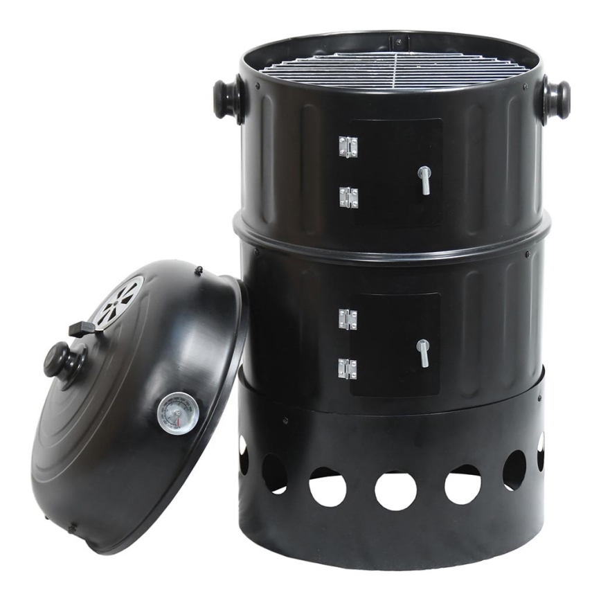 Charcoal smoke house 3in1 black