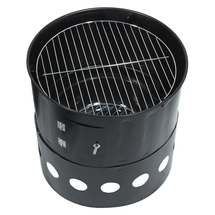 Charcoal smoke house 3in1 black