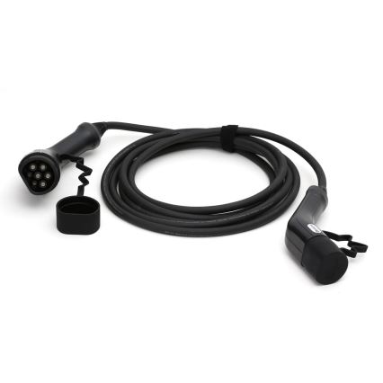 Charging cable for electric cars type 2 5m 11kW 16A IP54 black