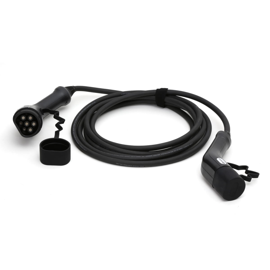 Charging cable for electric cars type 2 5m 11kW 16A IP54 black