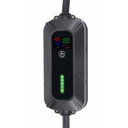 Travel charging station for electric cars EV/PHEV AC Type 2 16A/400V 11kW IP55 7m + adapter 230V 3,7kW + case