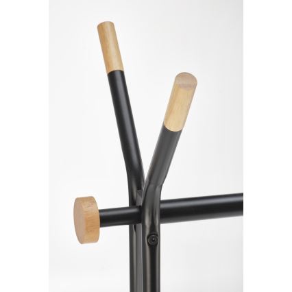 CHENE Freestanding Coat Rack 165x91 cm Black/Beige