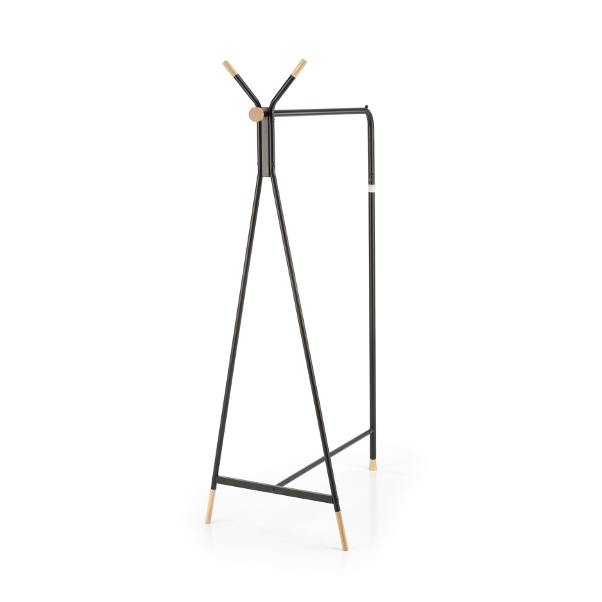CHENE Freestanding Coat Rack 165x91 cm Black/Beige