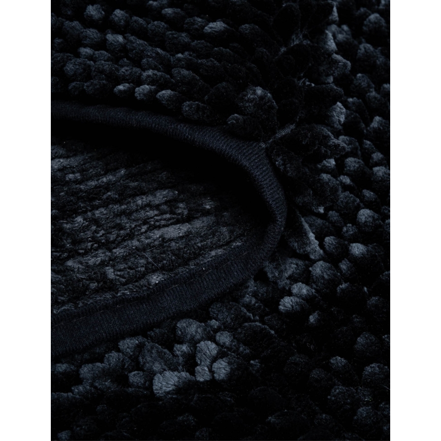 CHENILLE Non-Slip Bath Mat, 50 x 80 cm, Black