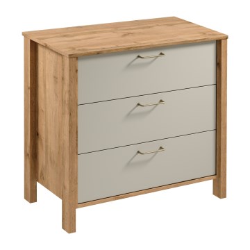 Chest of drawers MENTA 90x81x47 cm Wotan oak/gray