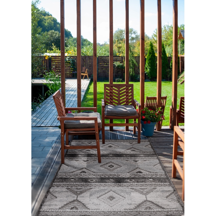 CHIARA Outdoor Rug 120x170 cm Grey