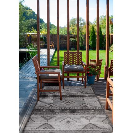 CHIARA Outdoor Rug 80×150 cm, Gray
