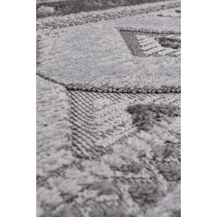 CHIARA Round Outdoor Rug, 120 cm, Grey