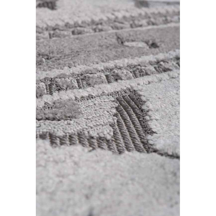 CHIARA Round Outdoor Rug, 120 cm, Grey