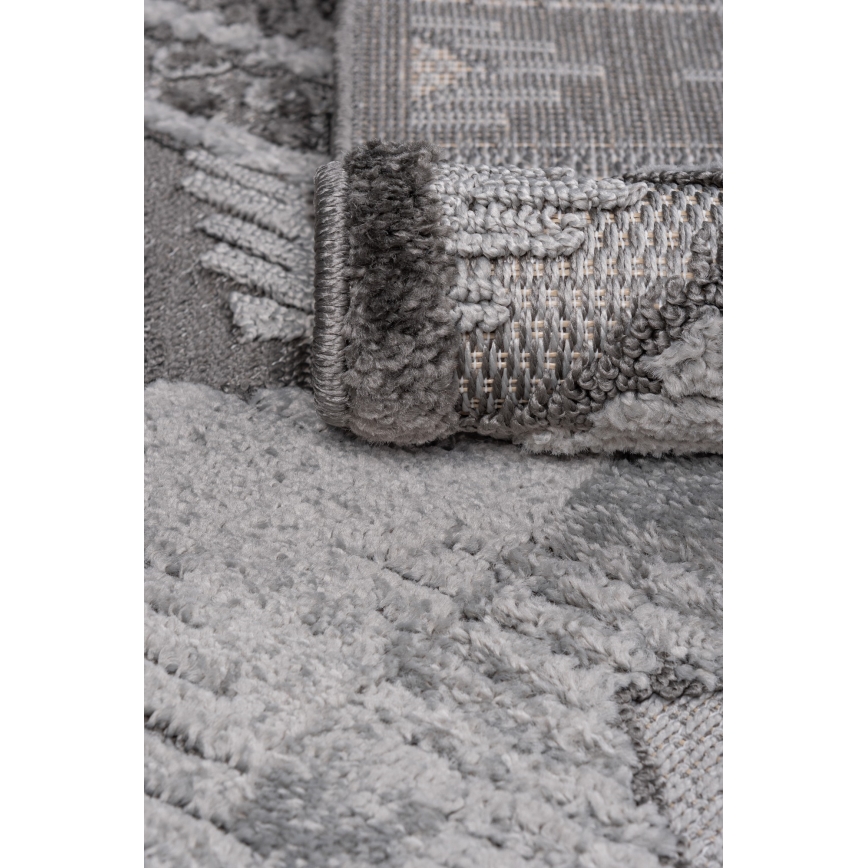 CHIARA Round Outdoor Rug, 120 cm, Grey