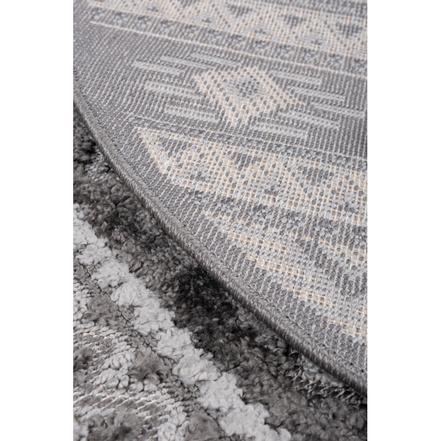 CHIARA Round Outdoor Rug, 120 cm, Grey