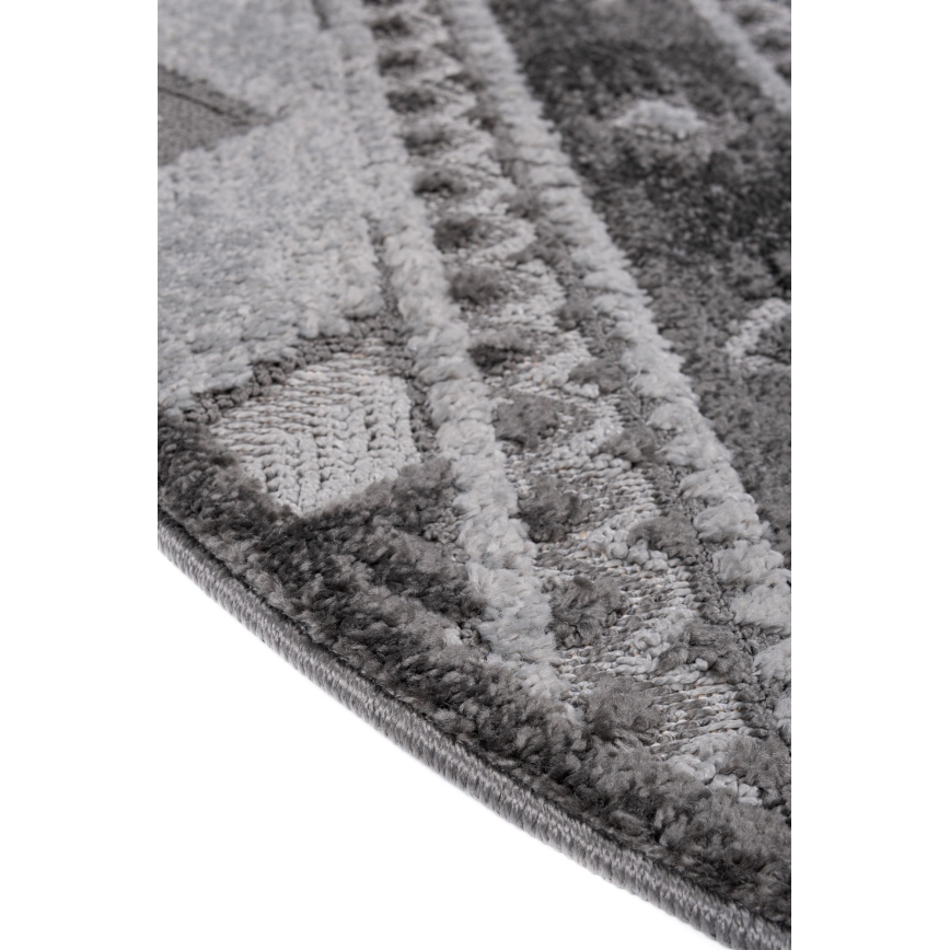 CHIARA Round Outdoor Rug, 120 cm, Grey