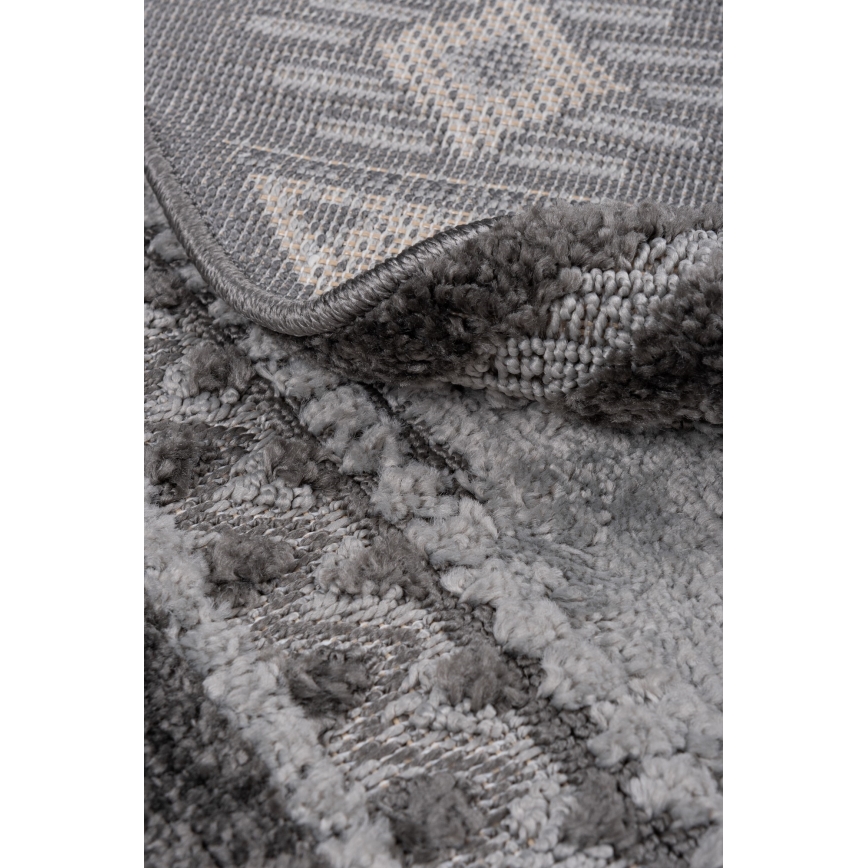CHIARA Round Outdoor Rug, 120 cm, Grey