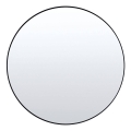 CHICAGO Wall Mirror, 80 cm Diameter, Black