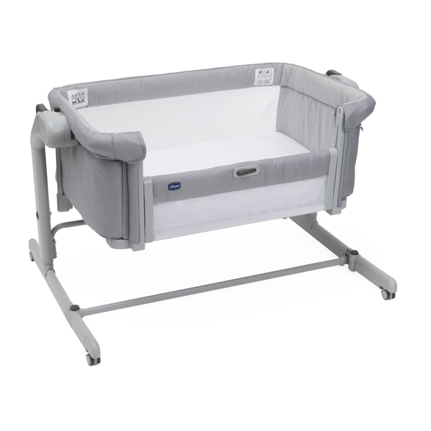 Chicco - Baby crib 2in1 2v1 NEXT2ME MAGIC EVO light grey