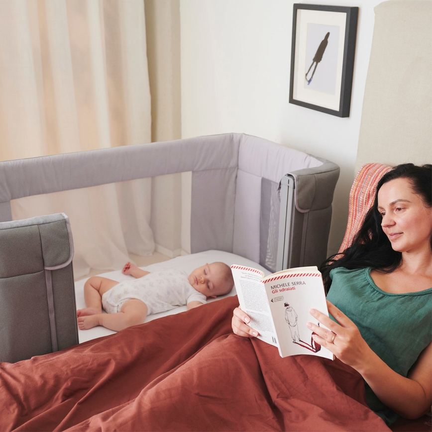 Chicco - Baby crib 3in1 3v1 NEXT2ME FOREVER dark grey