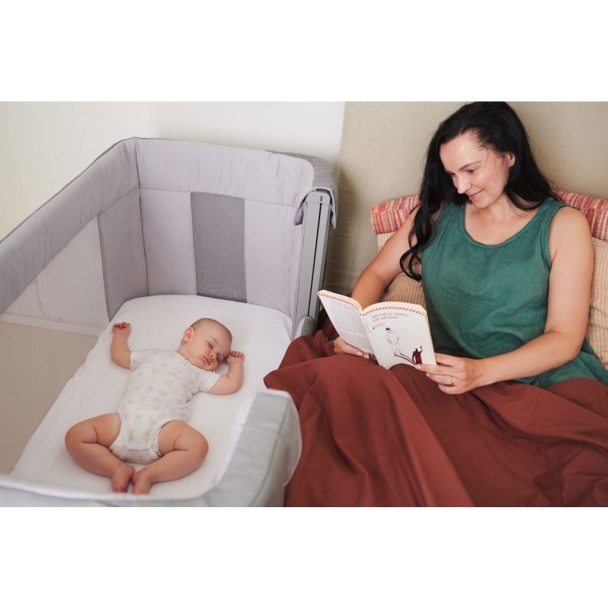 Chicco - Baby crib 3in1 3v1 NEXT2ME FOREVER dark grey
