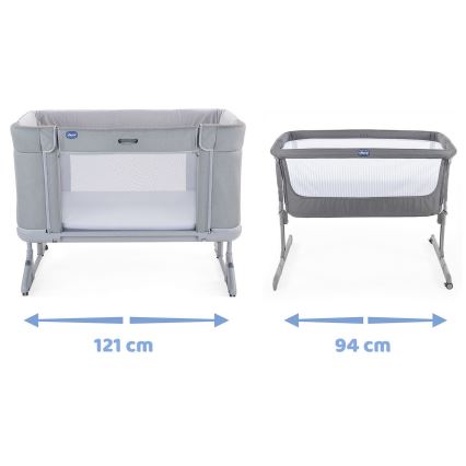 Chicco - Baby crib 3in1 3v1 NEXT2ME FOREVER dark grey
