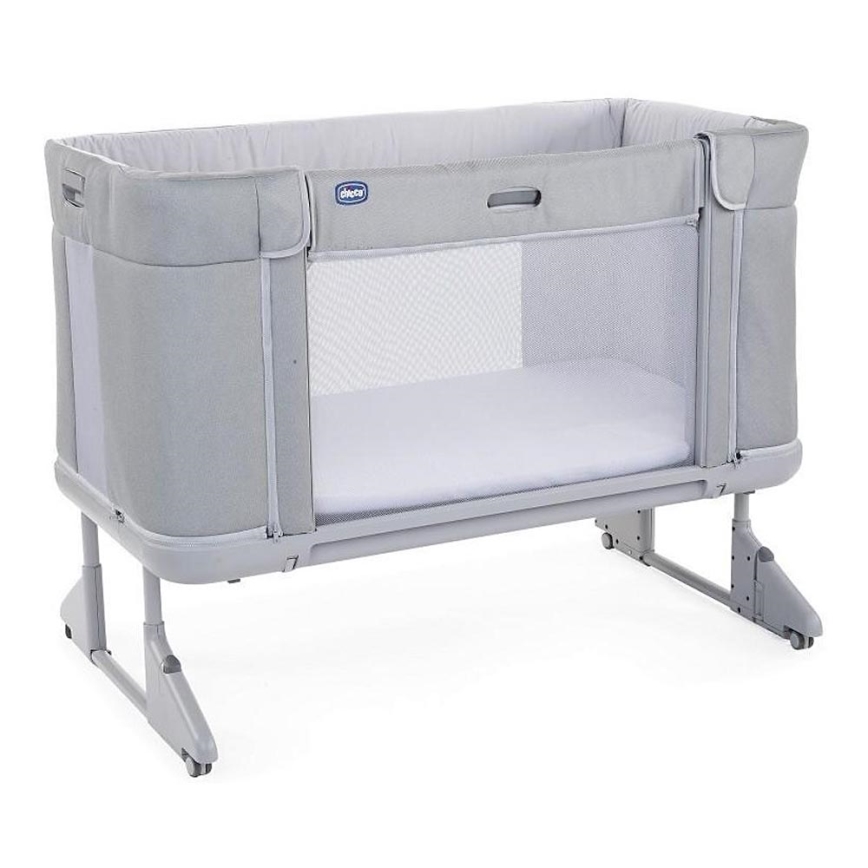 Chicco - Baby crib 3in1 3v1 NEXT2ME FOREVER light grey