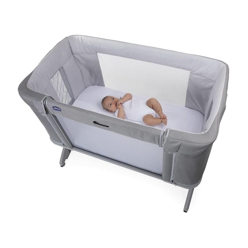 Chicco - Baby crib 3in1 3v1 NEXT2ME FOREVER light grey