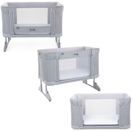 Chicco - Baby crib 3in1 3v1 NEXT2ME FOREVER light grey