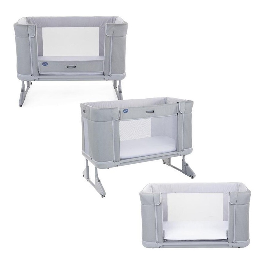 Chicco - Baby crib 3in1 3v1 NEXT2ME FOREVER light grey