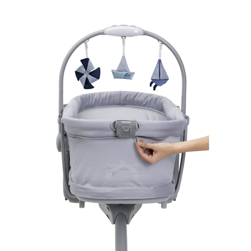 Chicco - Baby crib 5in1 BABY HUG PRO grey