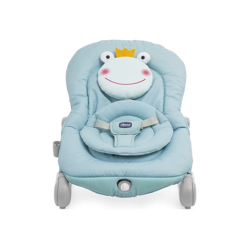 Chicco - Baby vibrating lounger with melody BALLOON Froggy blue