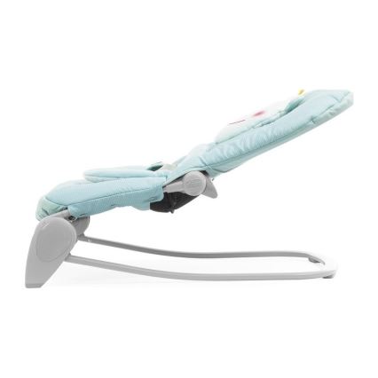 Chicco - Baby vibrating lounger with melody BALLOON Froggy blue