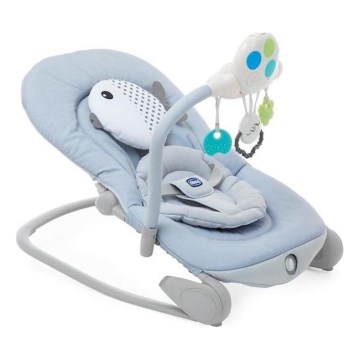 Chicco - Baby vibrating rocker with a melody BALLOON Dots 2xAA + 1xLR20 blue