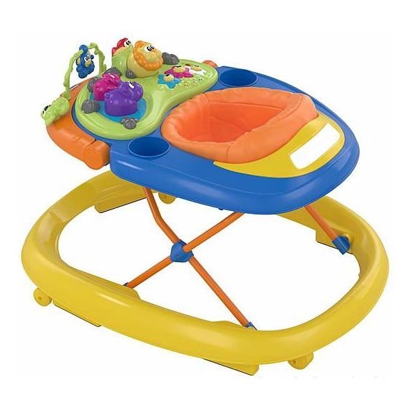 Chicco - Baby walker WALKY TALKY 2xAA yellow/blue
