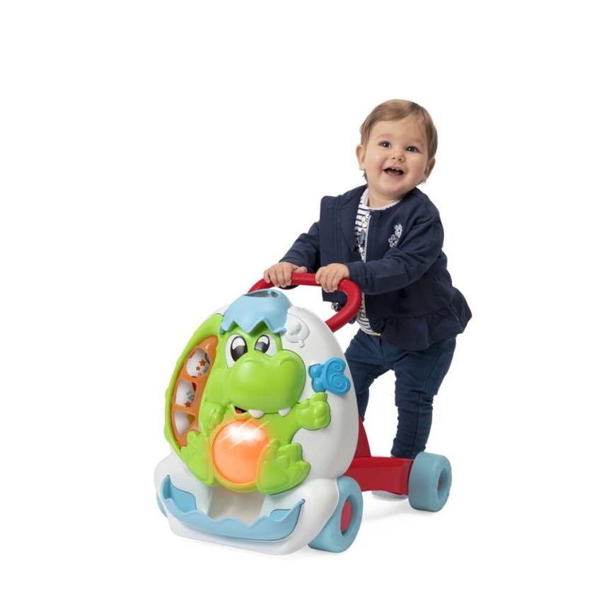 Chicco - Baby walker with activities and sound 2in1 DINO 2xAA