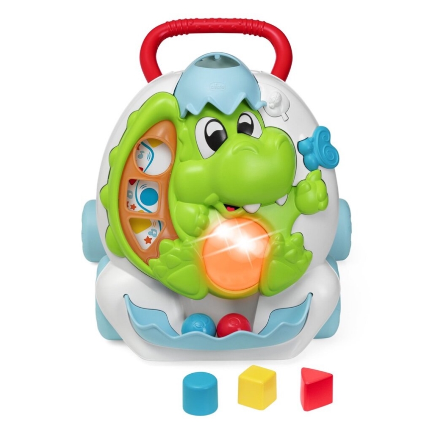 Chicco - Baby walker with activities and sound 2in1 DINO 2xAA