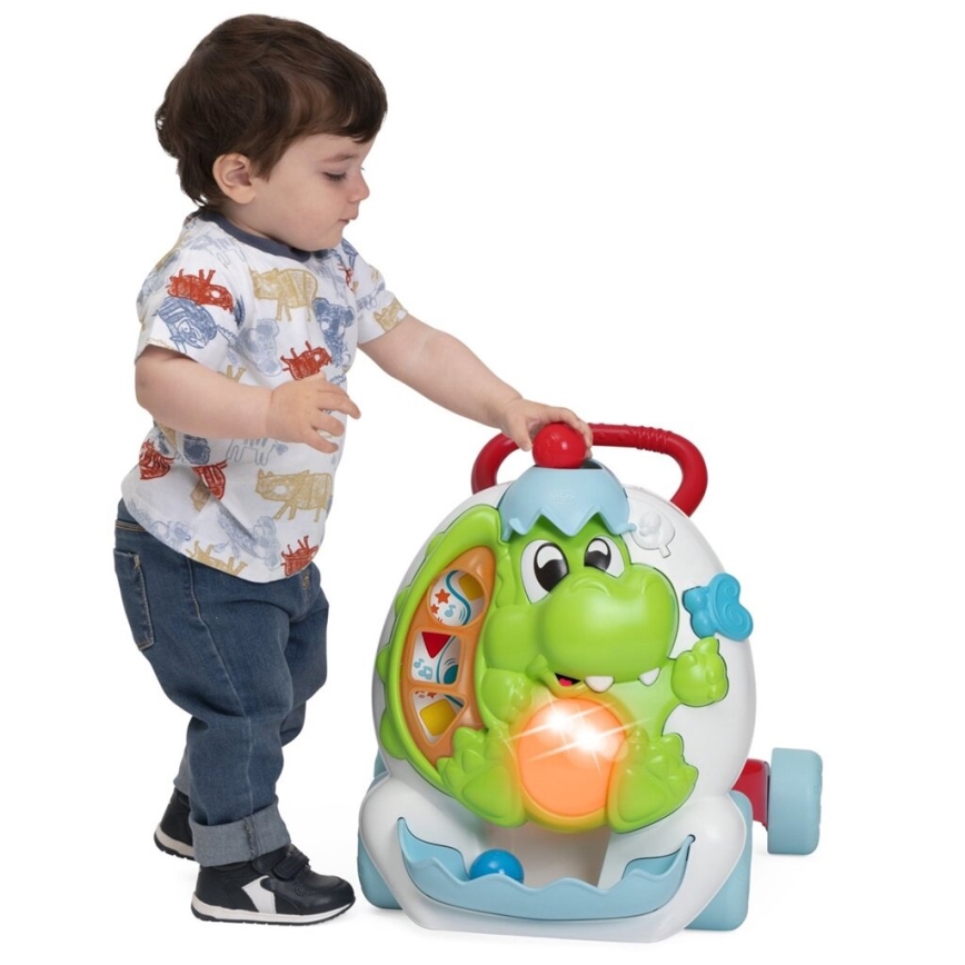 Chicco - Baby walker with activities and sound 2in1 DINO 2xAA