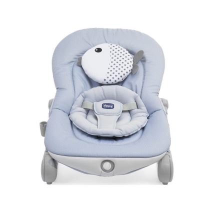 Chicco - BALLOON Dots Vibrating Baby Bouncer with Melody, Blue, 2xAA + 1xLR20