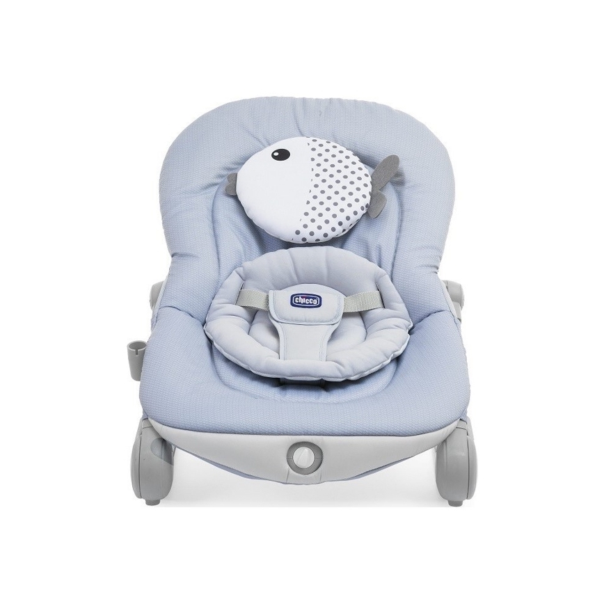Chicco - BALLOON Dots Vibrating Baby Bouncer with Melody, Blue, 2xAA + 1xLR20