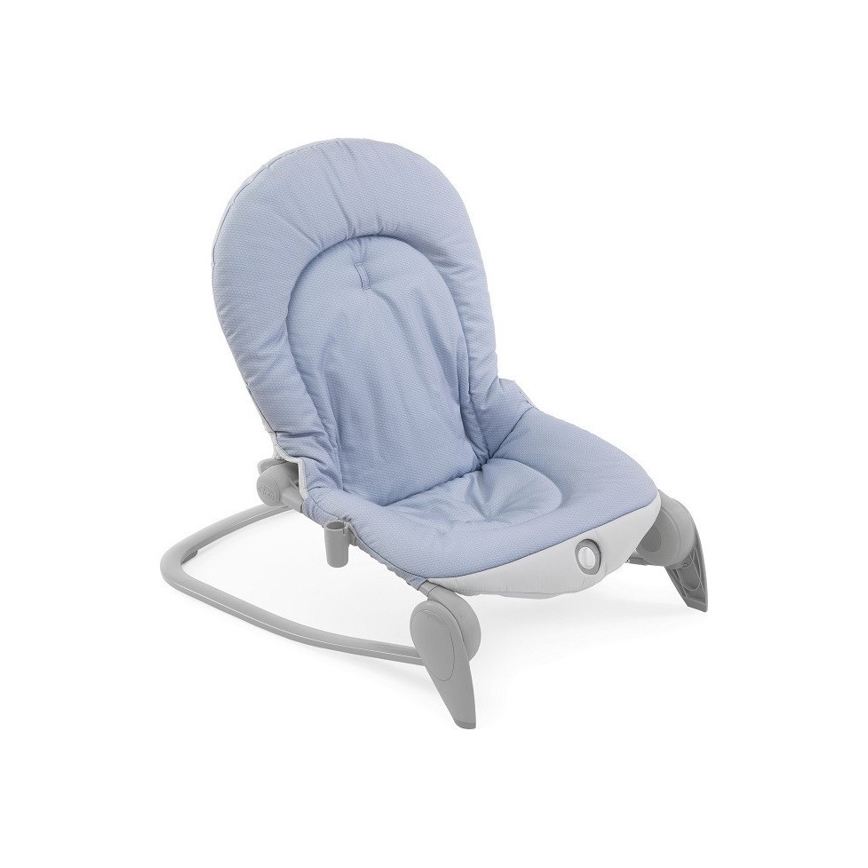 Chicco - BALLOON Dots Vibrating Baby Bouncer with Melody, Blue, 2xAA + 1xLR20