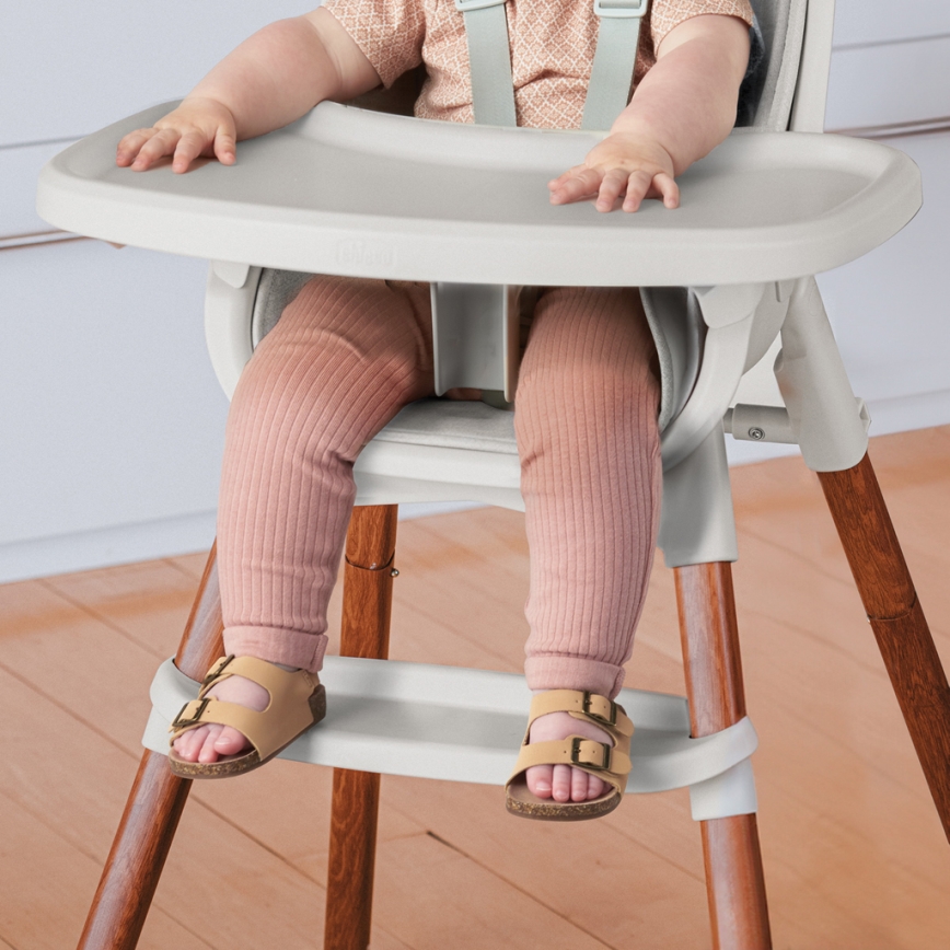 Chicco - Children's dining chair ZEST 3in1 white/grey