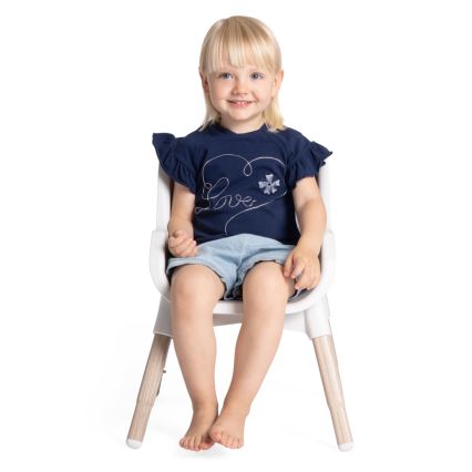 Chicco - Children's dining chair ZEST 3in1 white/grey