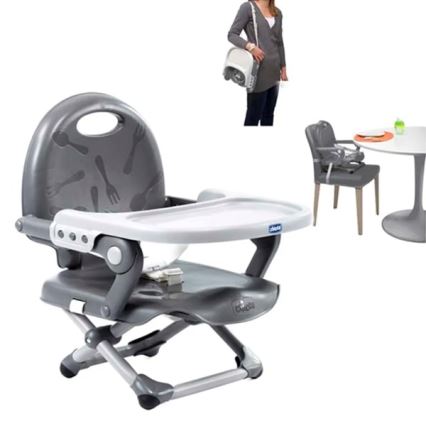 Chicco - Children's portable chair booster seat POCKET SNACK grey