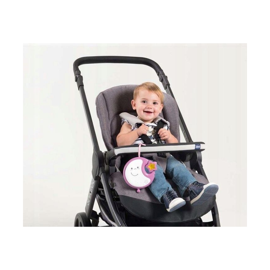 Chicco - Crib mobile with melody 3in1 NEXT2DREAMS 3xAA pink