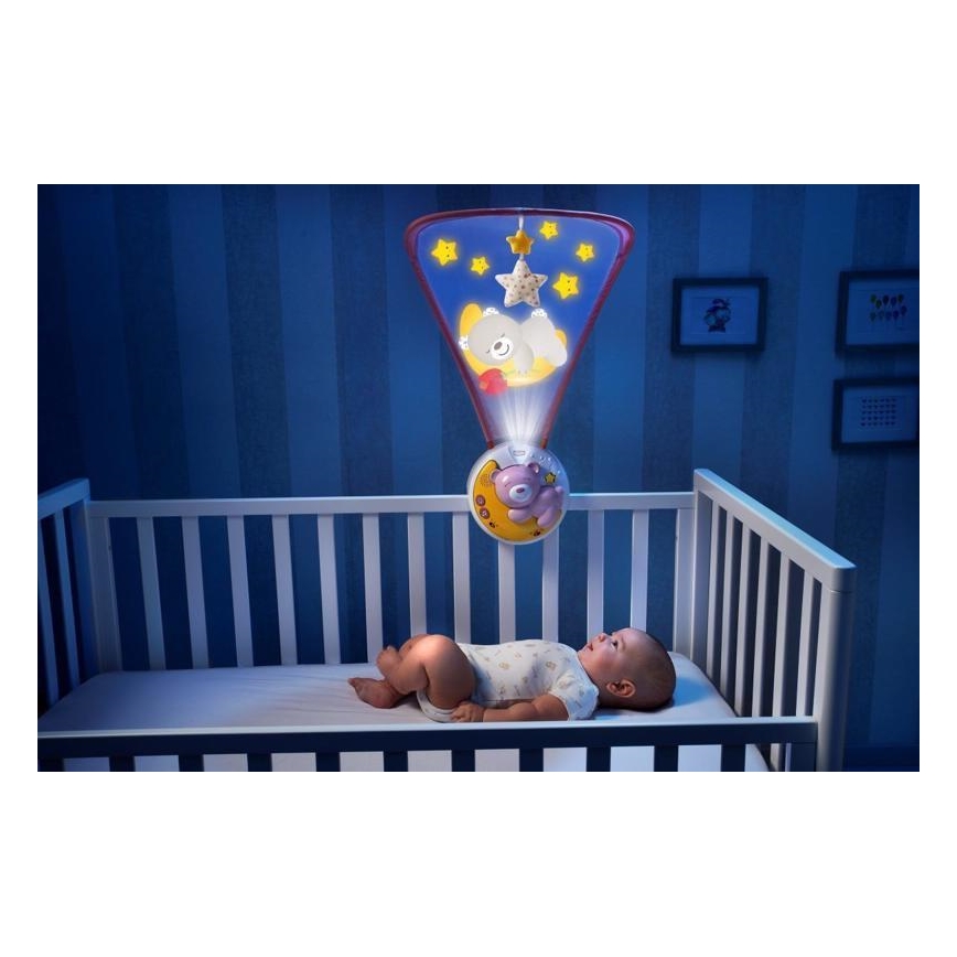 Chicco - Projector over a crib with a melody 3in1 NEXT2MOON pink