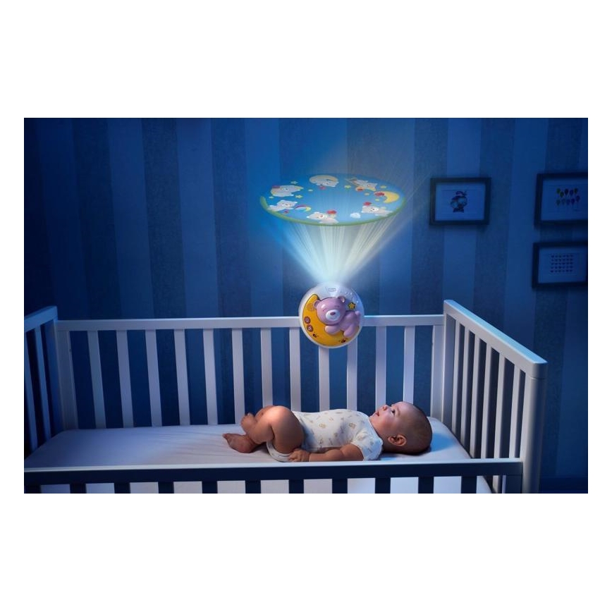 Chicco - Projector over a crib with a melody 3in1 NEXT2MOON pink