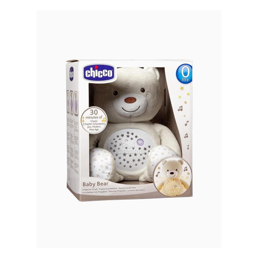 Chicco - Projector with melody BABY BEAR 3xAAA beige